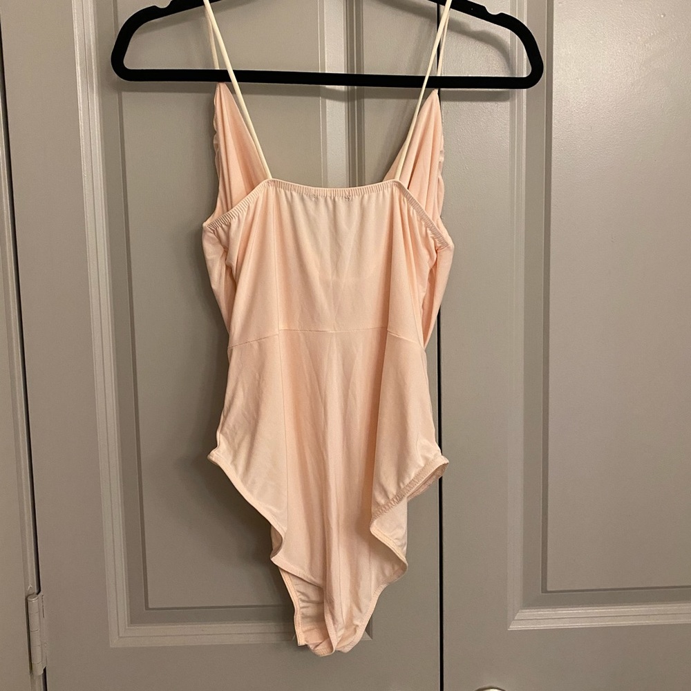 Cowl Neck Bodysuit in Light Pink/Peach - Picture 3 of 6
